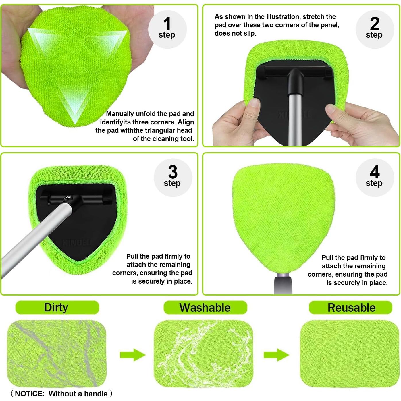 Almohadillas de Microfibra XINDELL - Paquete de 5 Repuestos Verde