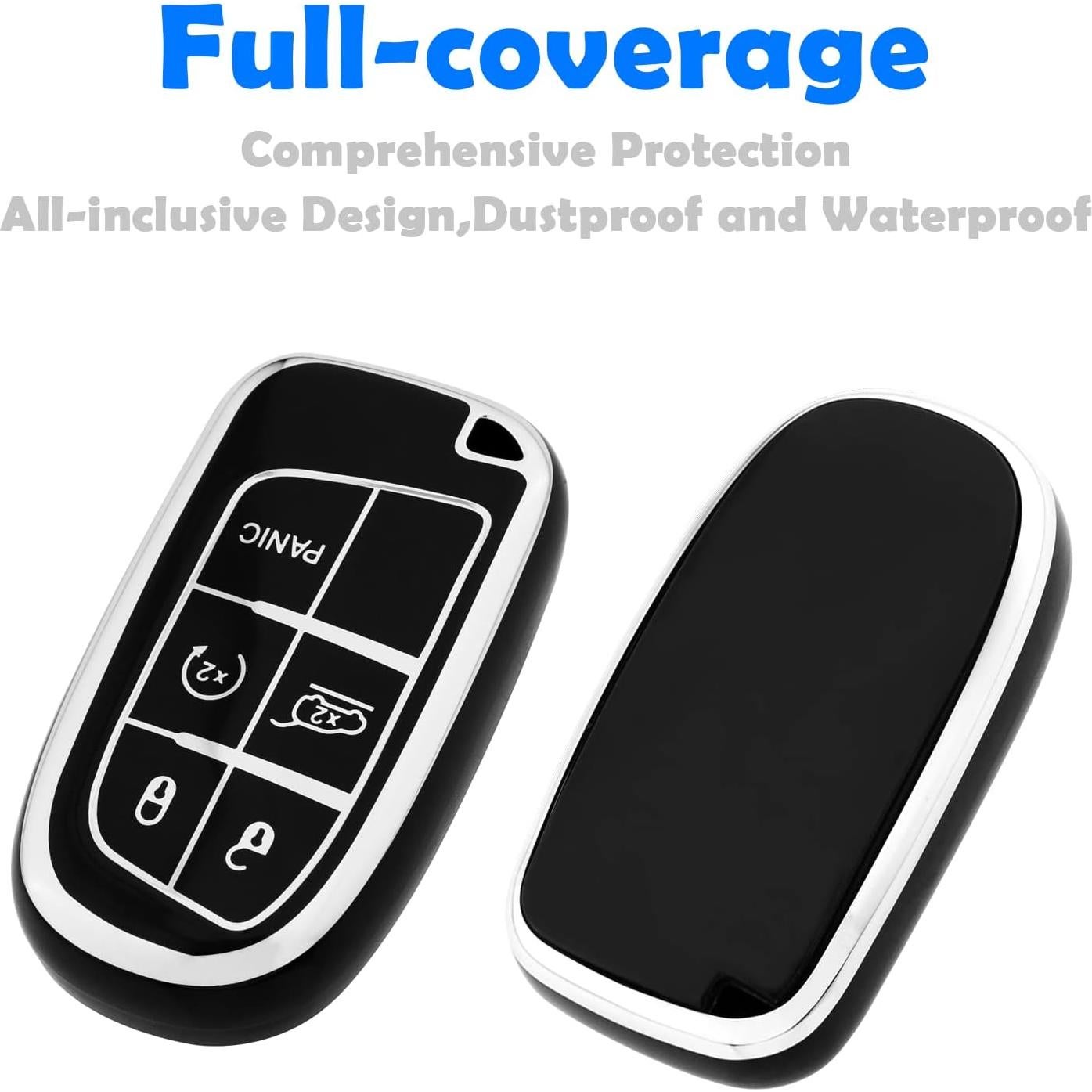 Cubierta de Llavero Jeep XIYANG TRADE TPU Negro Protección 360°