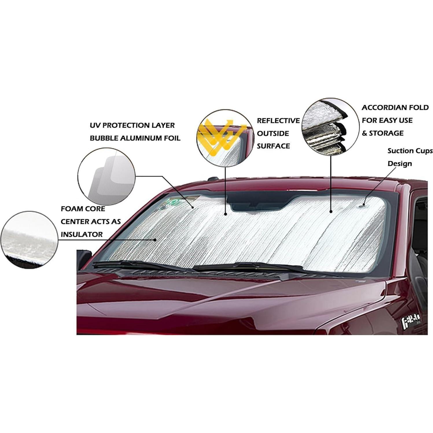 Sombra de Sol para Parabrisas Big Hippo 140.1x69.9 cm Plata