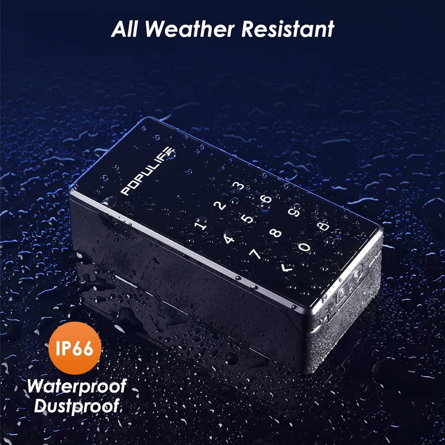 Caja de Llave Inteligente Populife K2 para Exterior, Acero Aleado