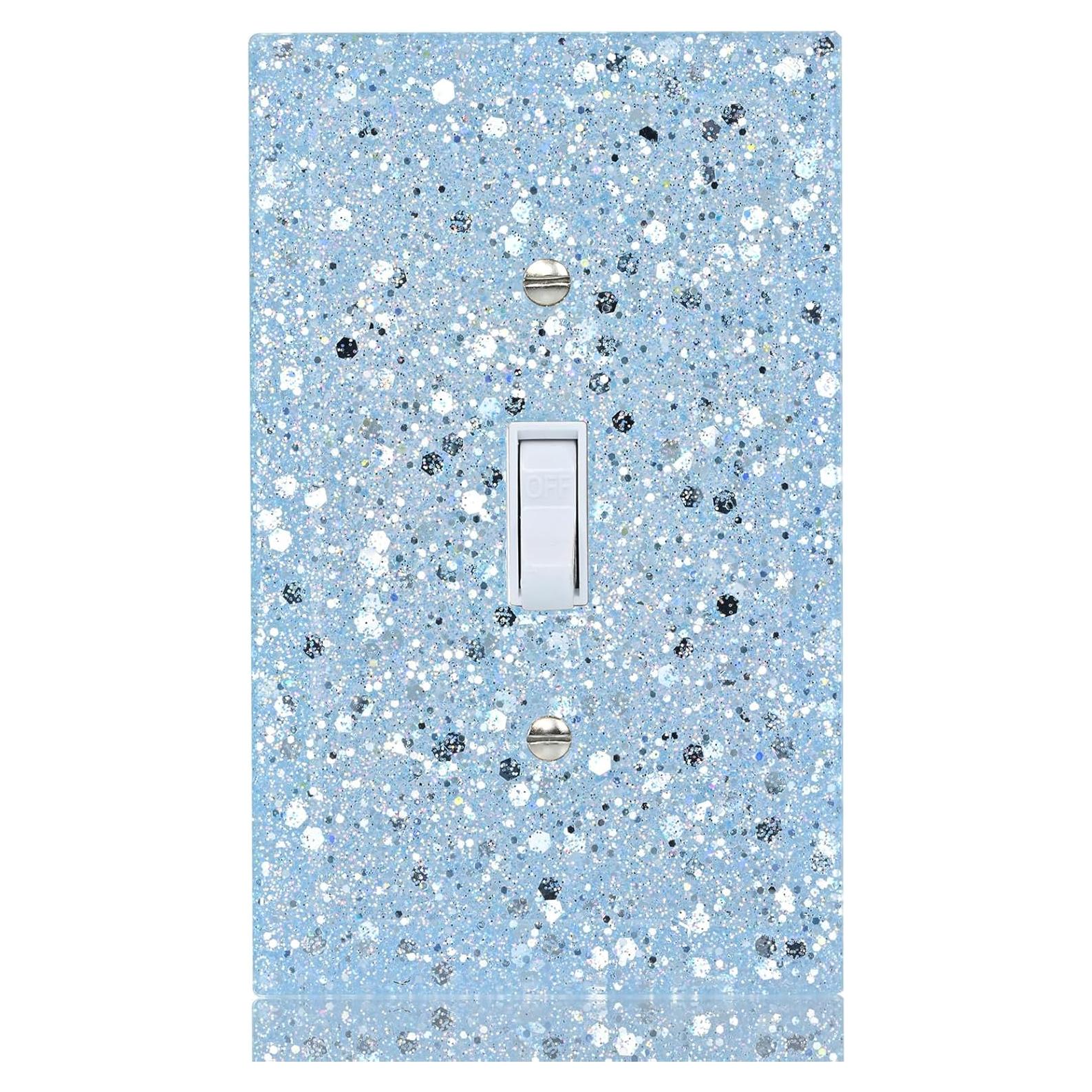 Cubierta de Interruptor de Luz YNQIZKI Azul 13x8 cm Brillante