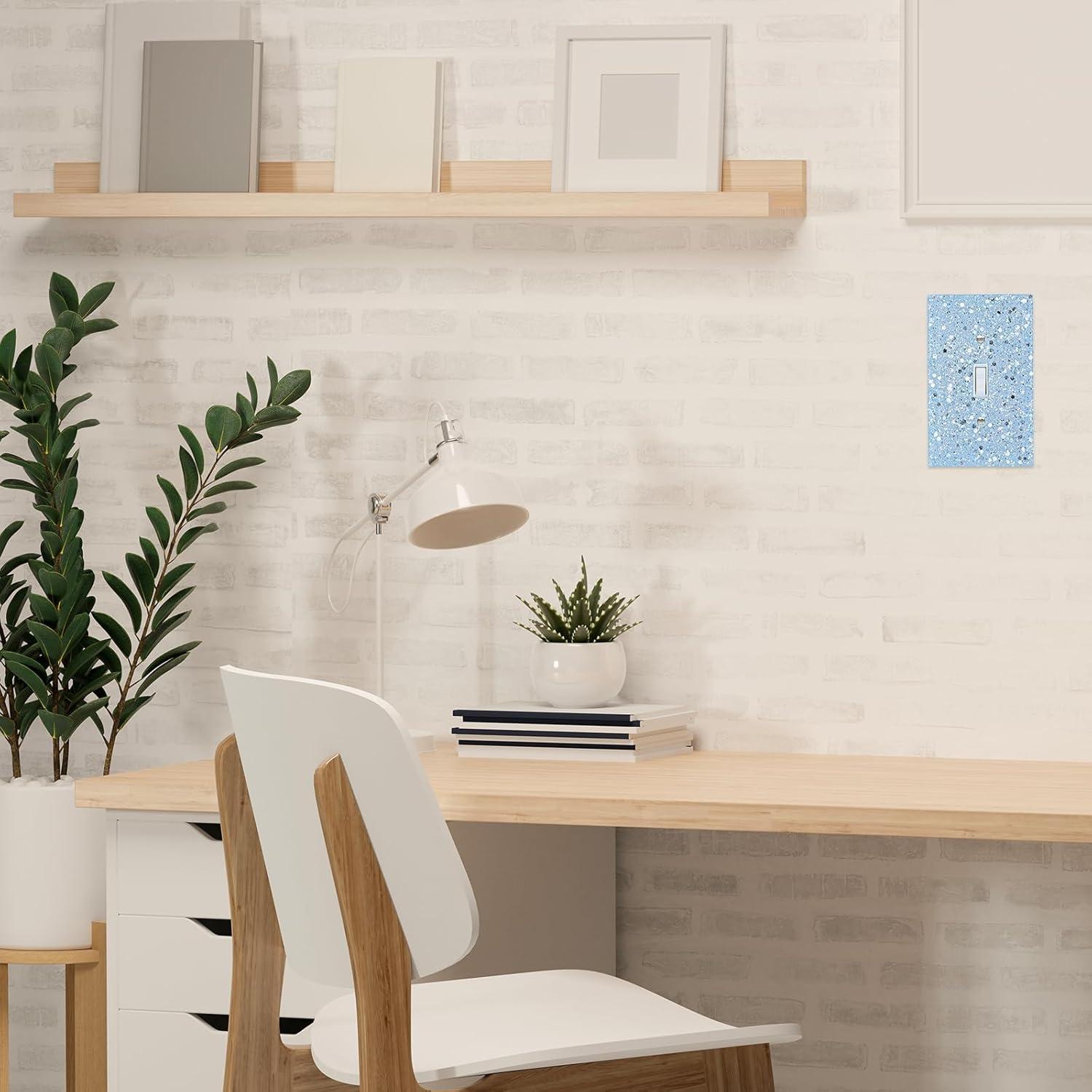 Cubierta de Interruptor de Luz YNQIZKI Azul 13x8 cm Brillante