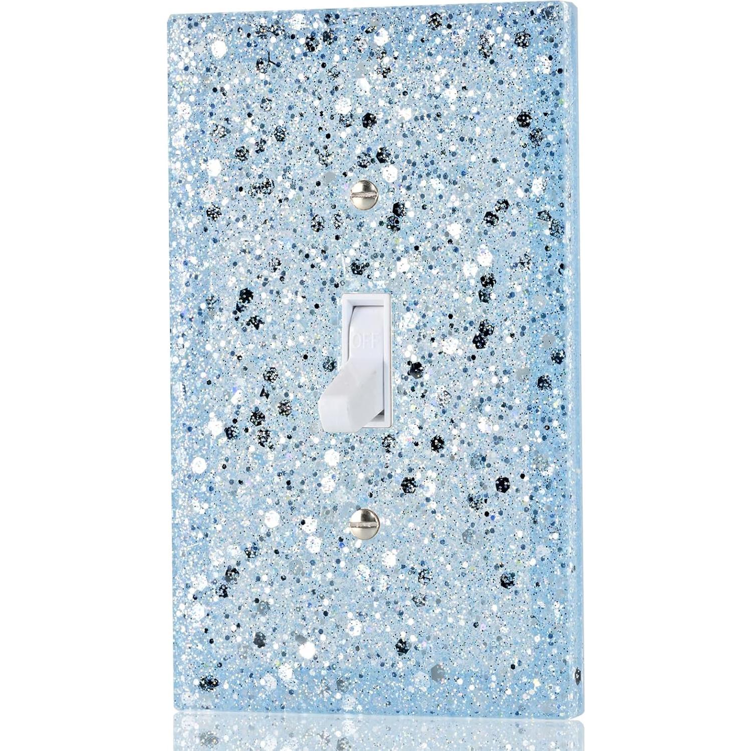 Cubierta de Interruptor de Luz YNQIZKI Azul 13x8 cm Brillante