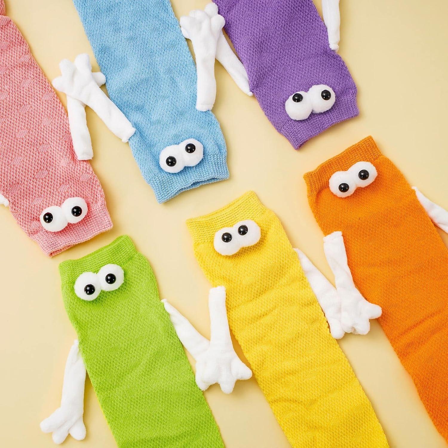 6 Pares de Calcetines Magnéticos de Manos Unidas Algodón