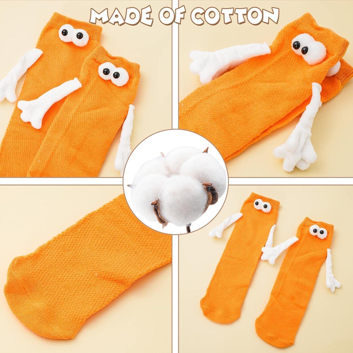 6 Pares de Calcetines Magnéticos de Manos Unidas Algodón