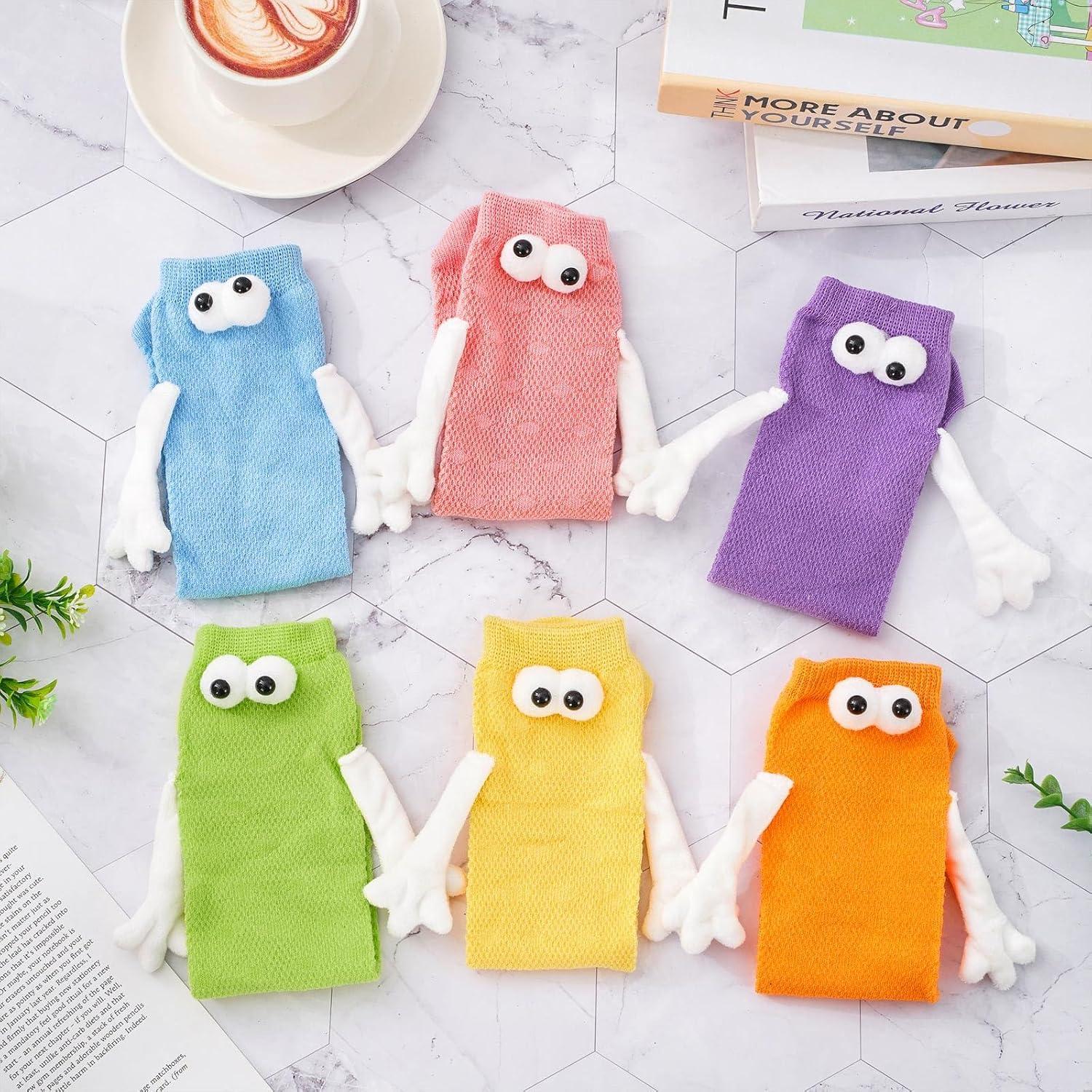 6 Pares de Calcetines Magnéticos de Manos Unidas Algodón