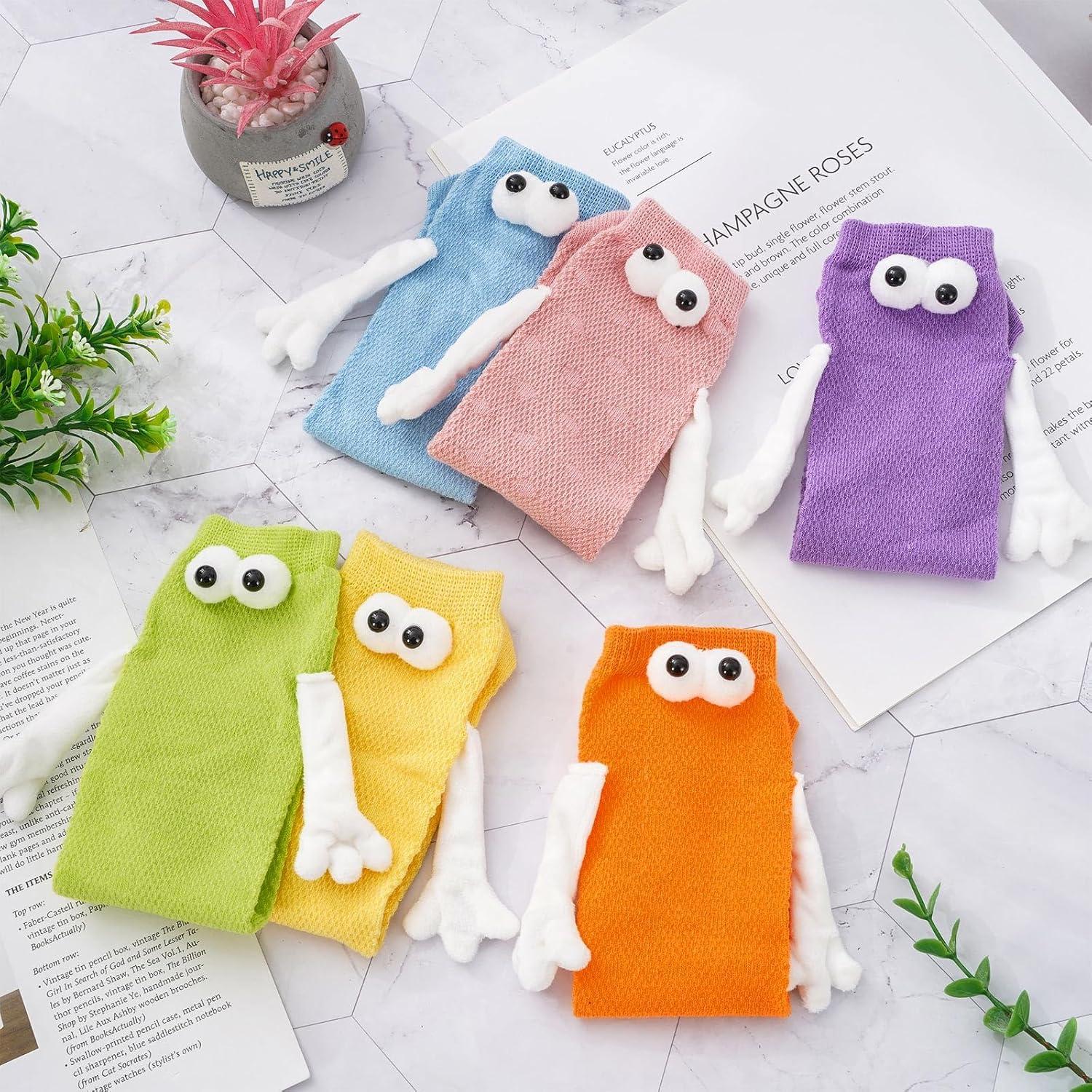 6 Pares de Calcetines Magnéticos de Manos Unidas Algodón