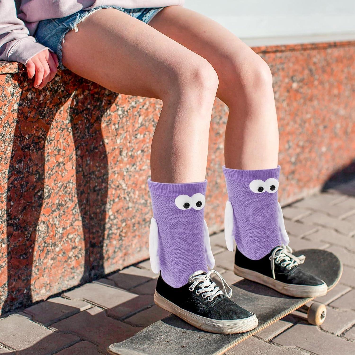 6 Pares de Calcetines Magnéticos de Manos Unidas Algodón