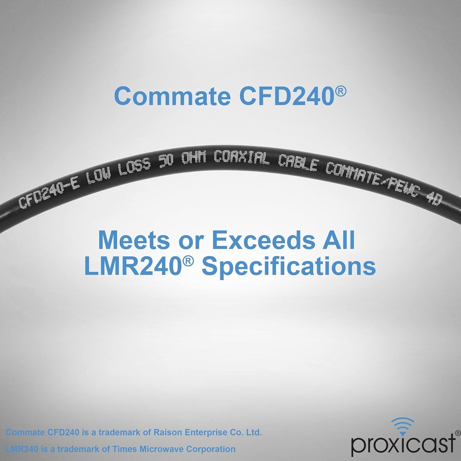 Cable Coaxial Proxicast 3 m LMR240 SMA Macho a N Macho 50 Ohm