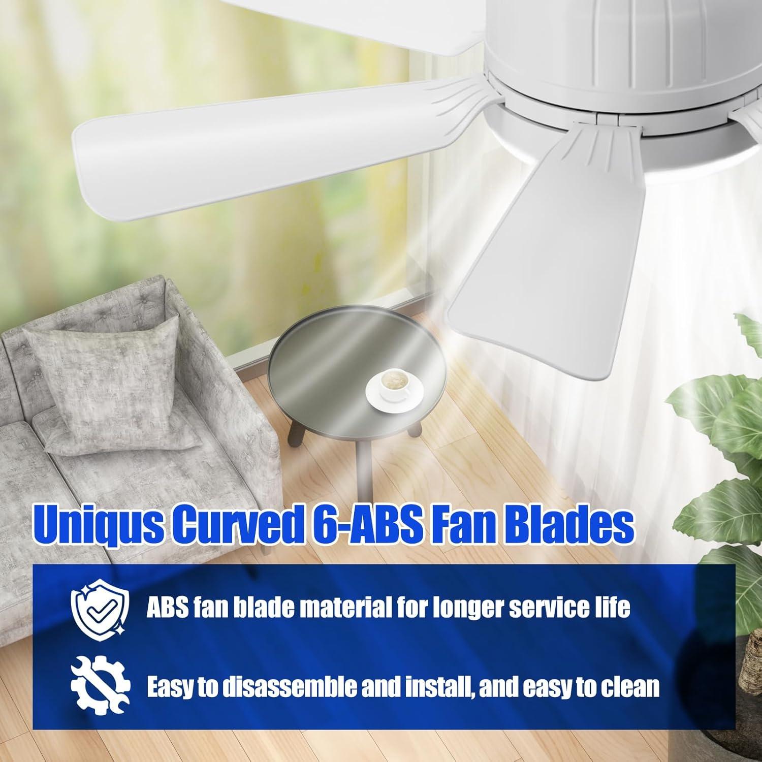 Ventilador de Techo FIBRAVE 18" con Luz y Control Remoto