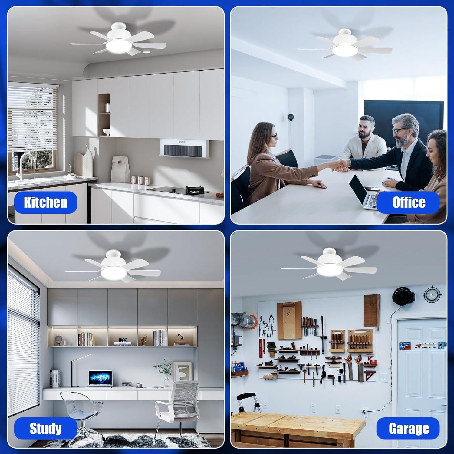 Ventilador de Techo FIBRAVE 18" con Luz y Control Remoto