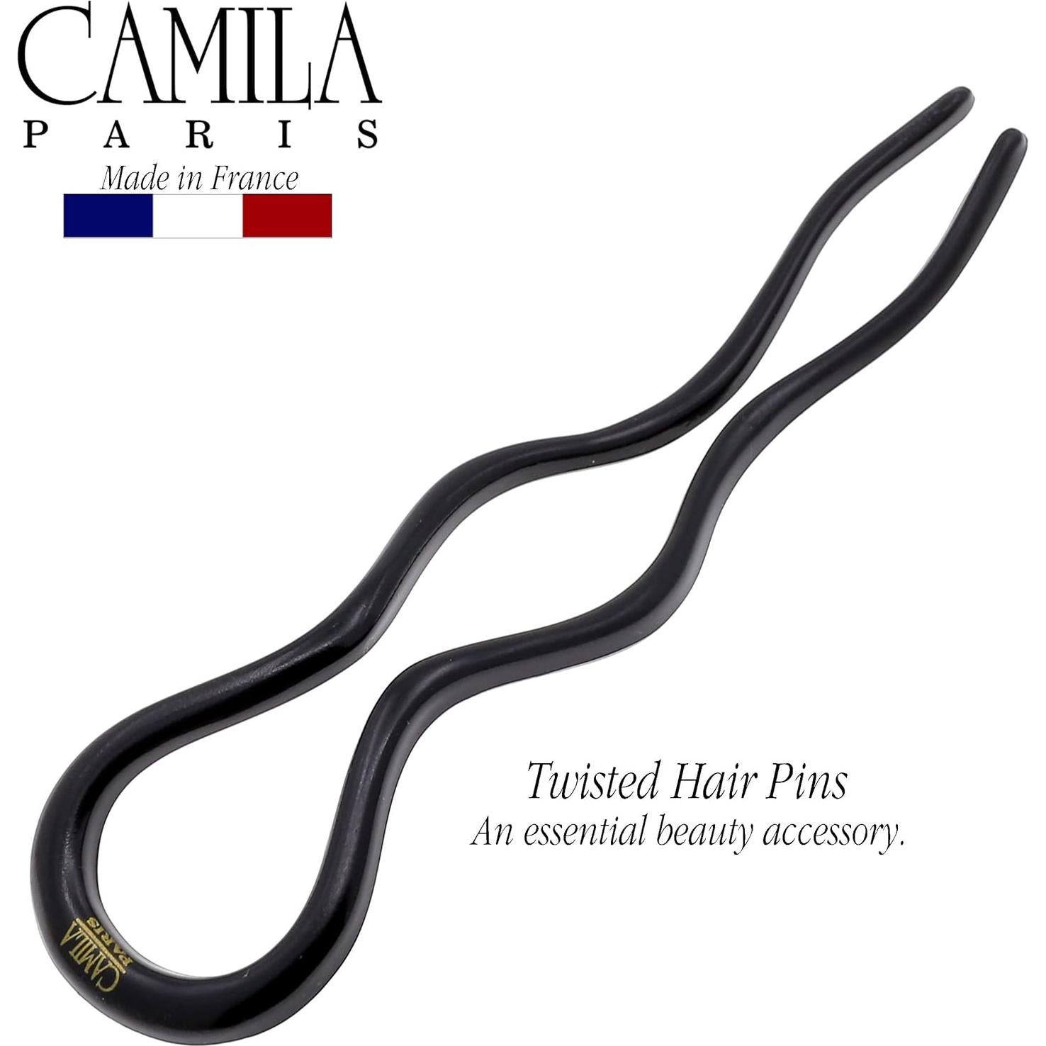 Horquillas para el cabello Camila Paris CP3285-2, 2 piezas, negro