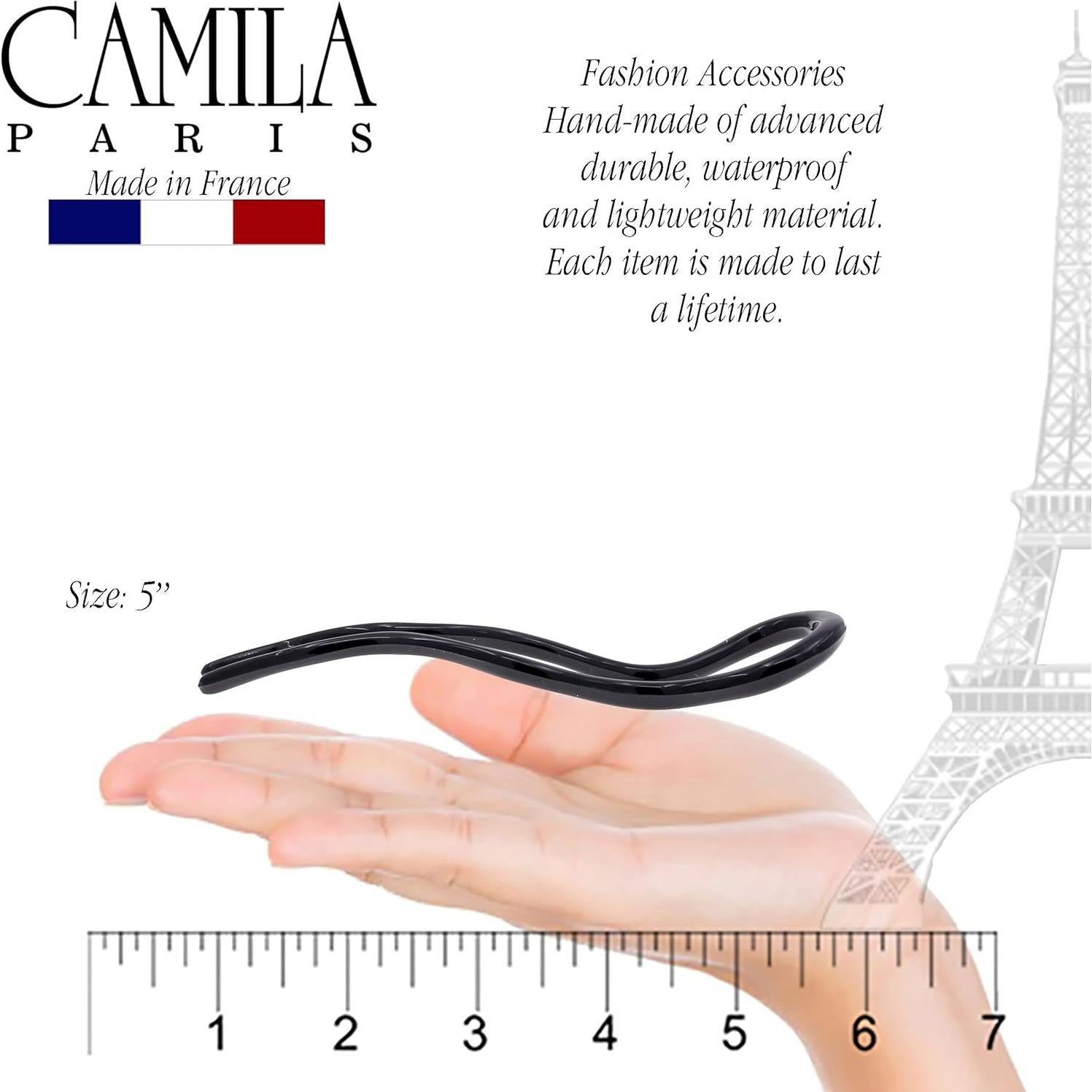 Horquillas para el cabello Camila Paris CP3285-2, 2 piezas, negro