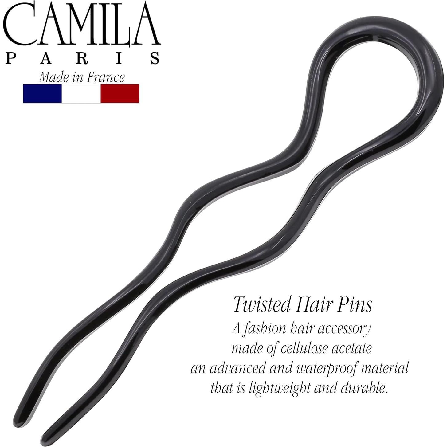 Horquillas para el cabello Camila Paris CP3285-2, 2 piezas, negro