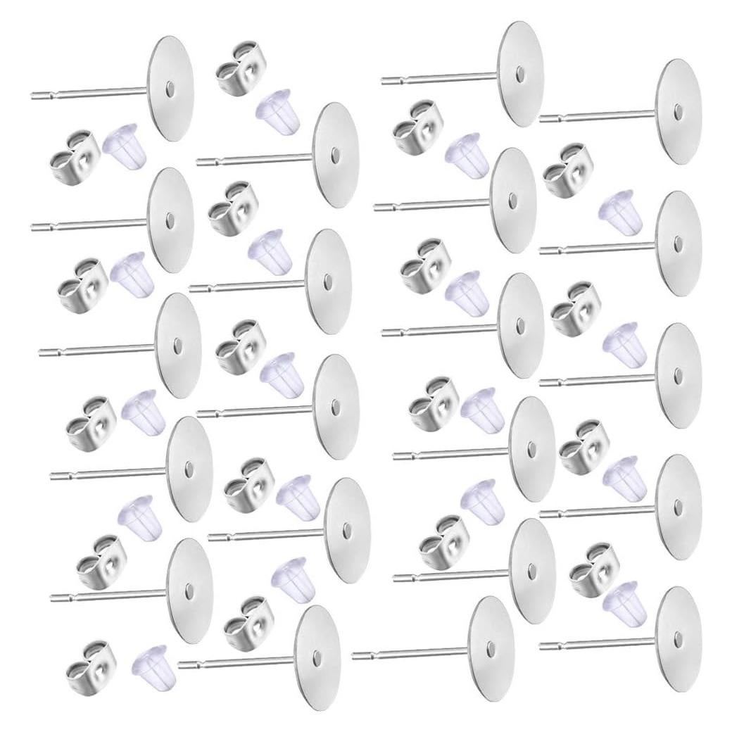600 Pines de Pendientes Hipoalergénicos Waybas Acero Inoxidable