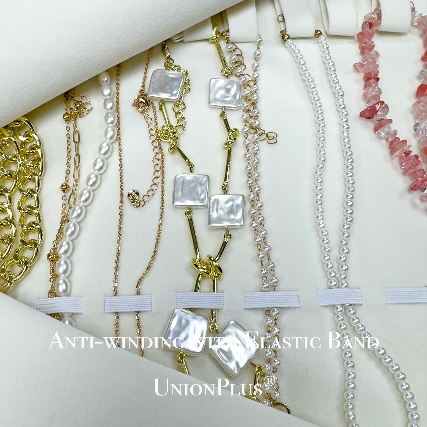 Organizador de Joyas de Viaje UnionPlus Beige 16 Compartimentos