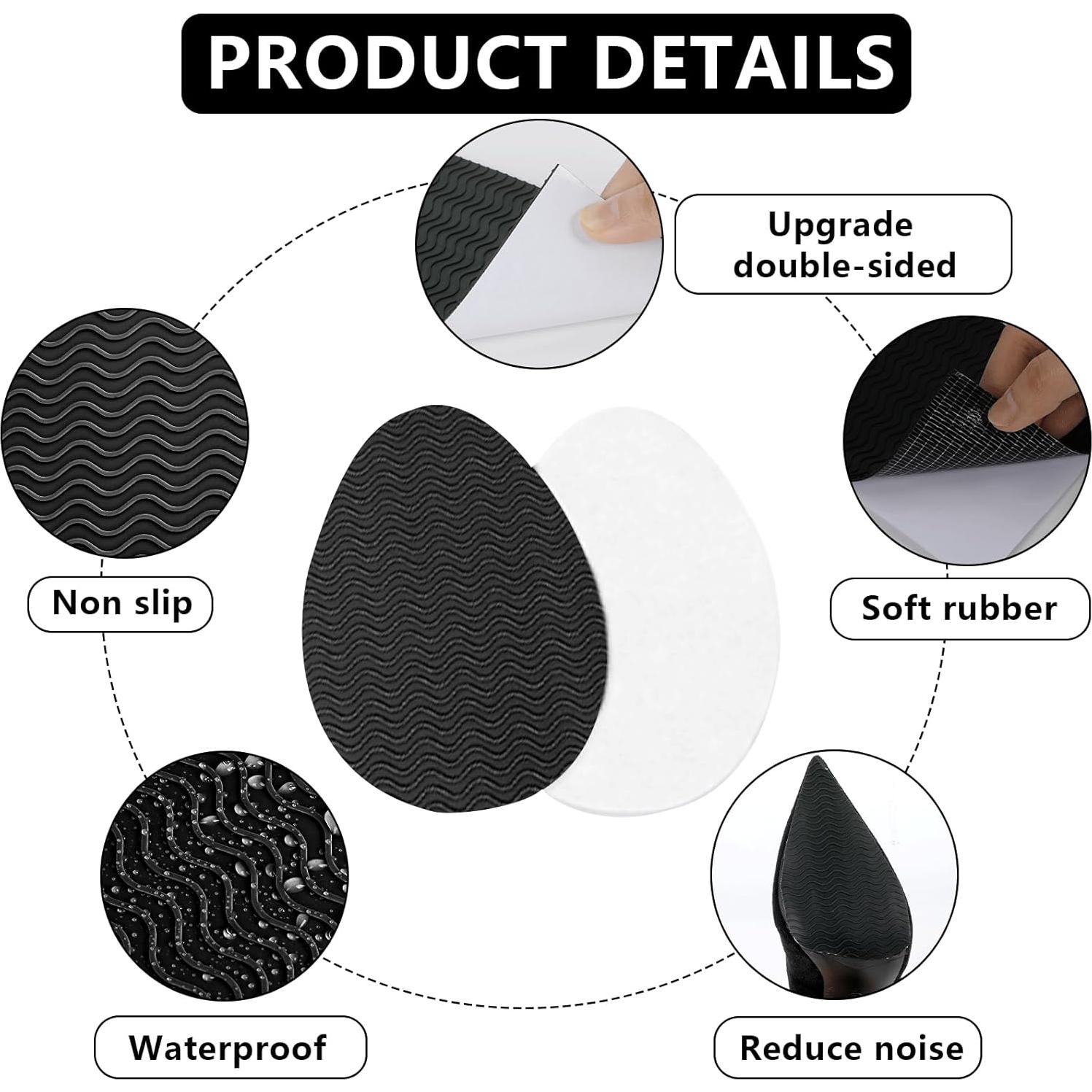 Protector de Suela de Zapato Antideslizante Lonfliness - 6 Piezas Negro