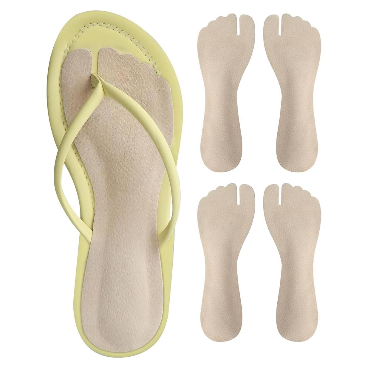 Plantillas Adhesivas para Sandalias de Dedo BTXYM Beige S 5-8