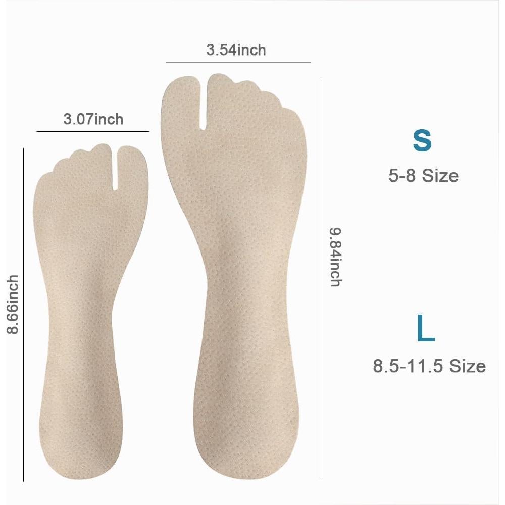 Plantillas Adhesivas para Sandalias de Dedo BTXYM Beige S 5-8