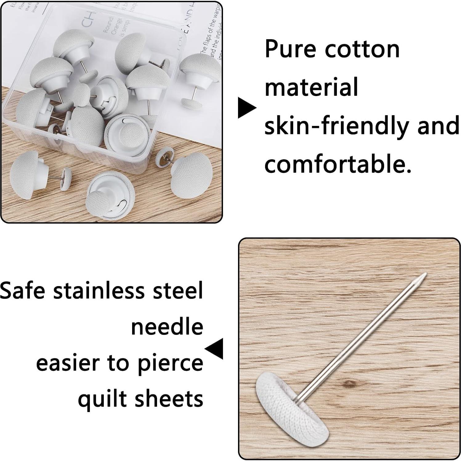 Pinzas de Edredón Potanro Grises 16 Pcs Clips Reutilizables