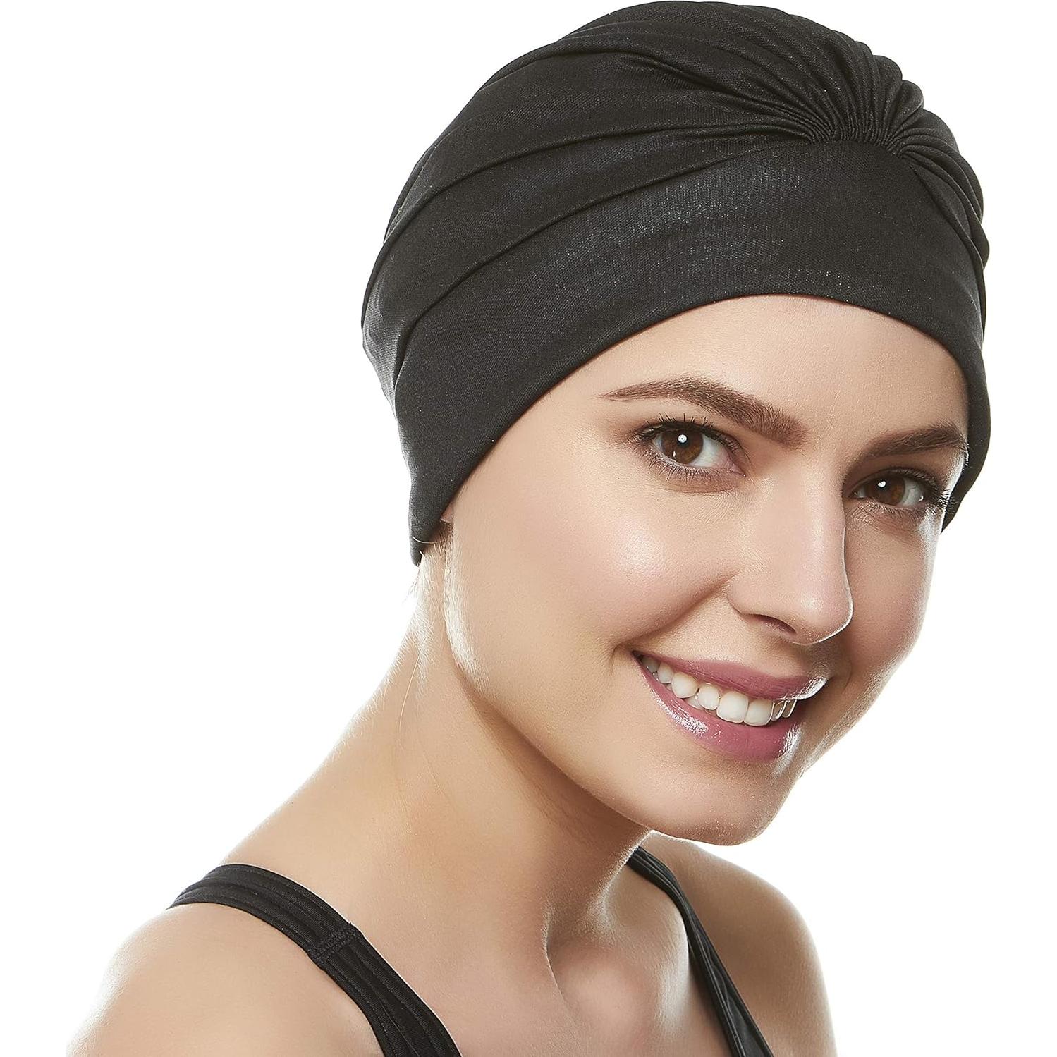 Gorra de Natación Beemo para Mujeres Turbante de Poliéster