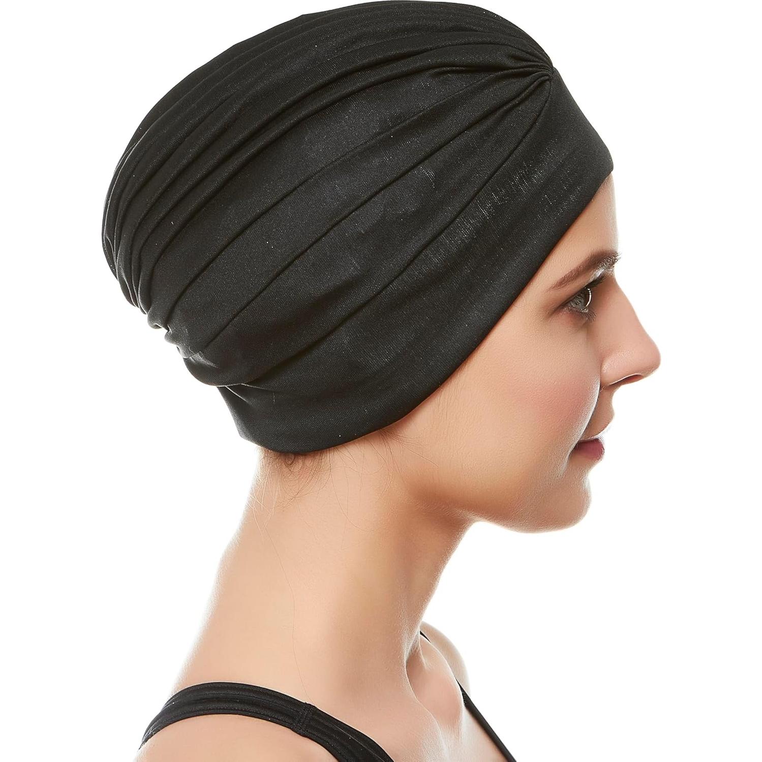 Gorra de Natación Beemo para Mujeres Turbante de Poliéster