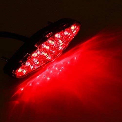 Luz Trasera LED de Motocicleta Keenso 12V 15 LEDs Resistente al Agua