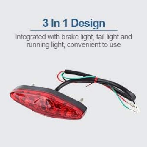 Luz Trasera LED de Motocicleta Keenso 12V 15 LEDs Resistente al Agua