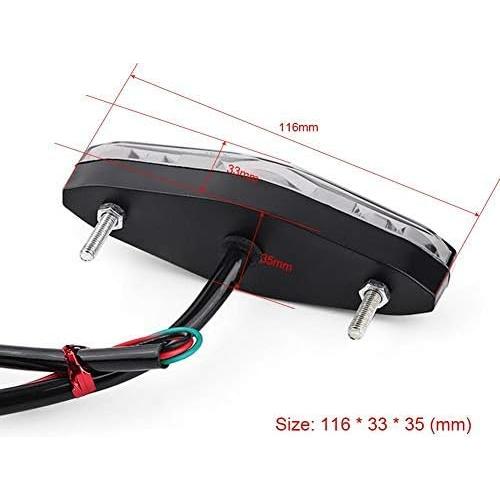 Luz Trasera LED de Motocicleta Keenso 12V 15 LEDs Resistente al Agua