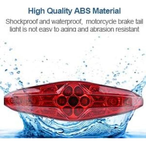 Luz Trasera LED de Motocicleta Keenso 12V 15 LEDs Resistente al Agua