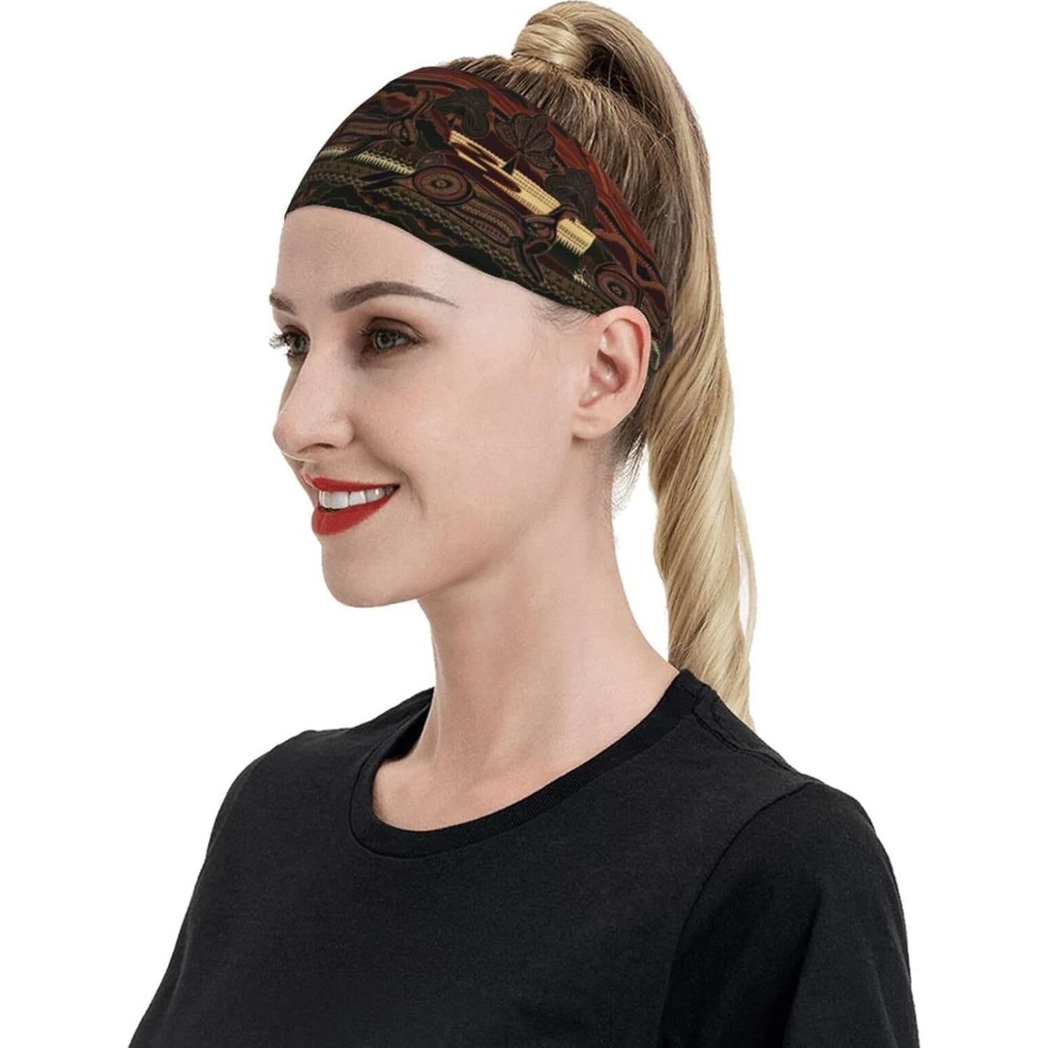 Banda Deportiva PRTYABS Unisex Tribal Africana para Ejercicio