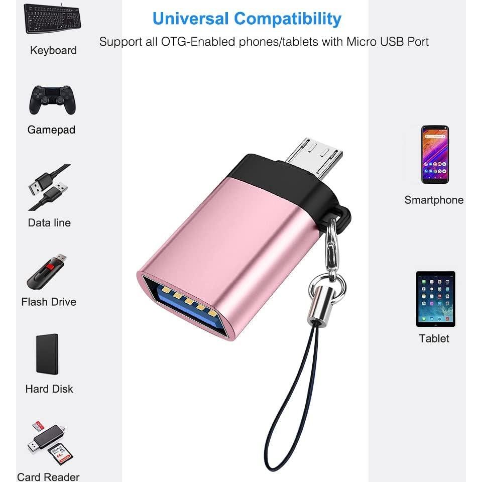 Adaptador Micro USB a USB 3.0 Seminer - Paquete de 2 OTG