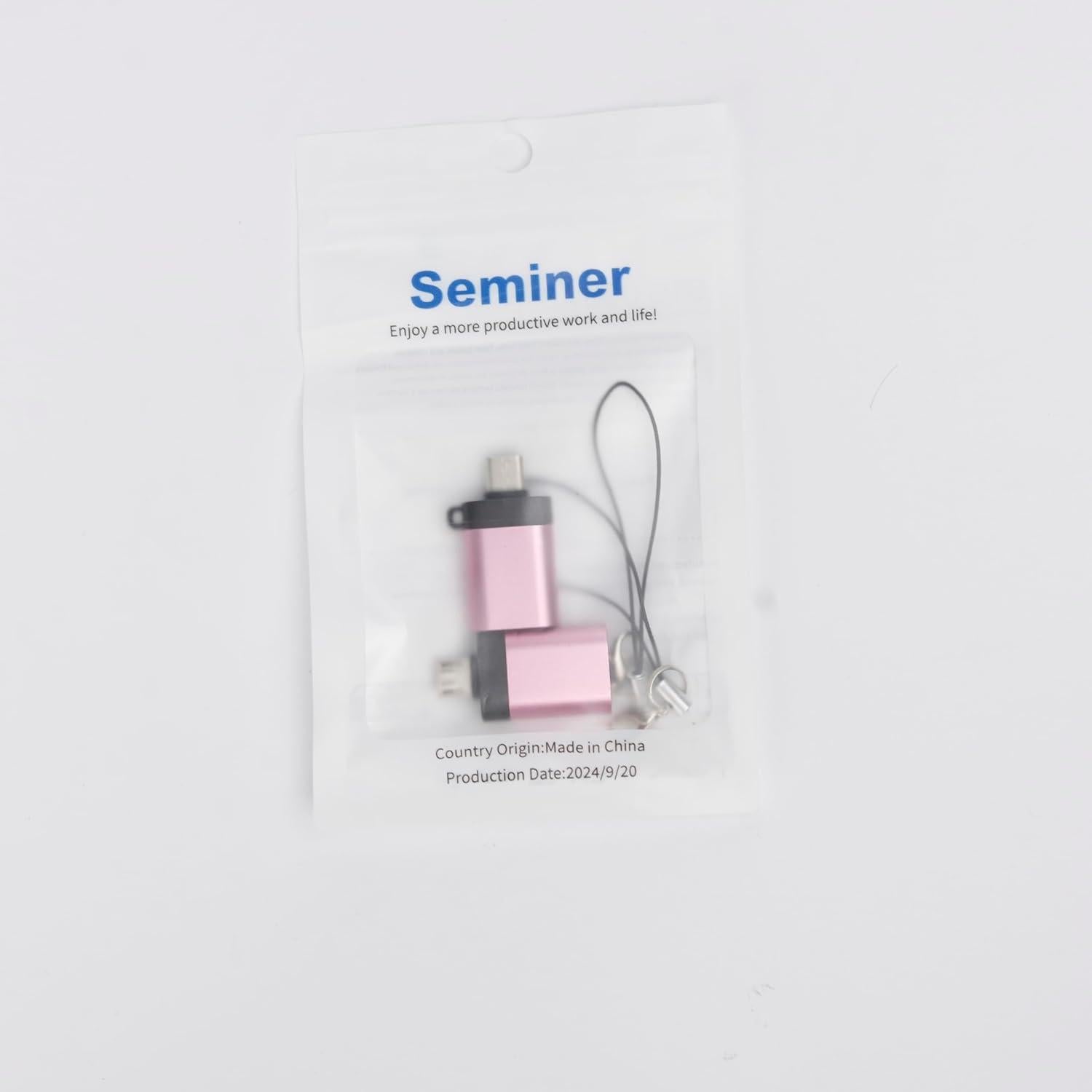 Adaptador Micro USB a USB 3.0 Seminer - Paquete de 2 OTG