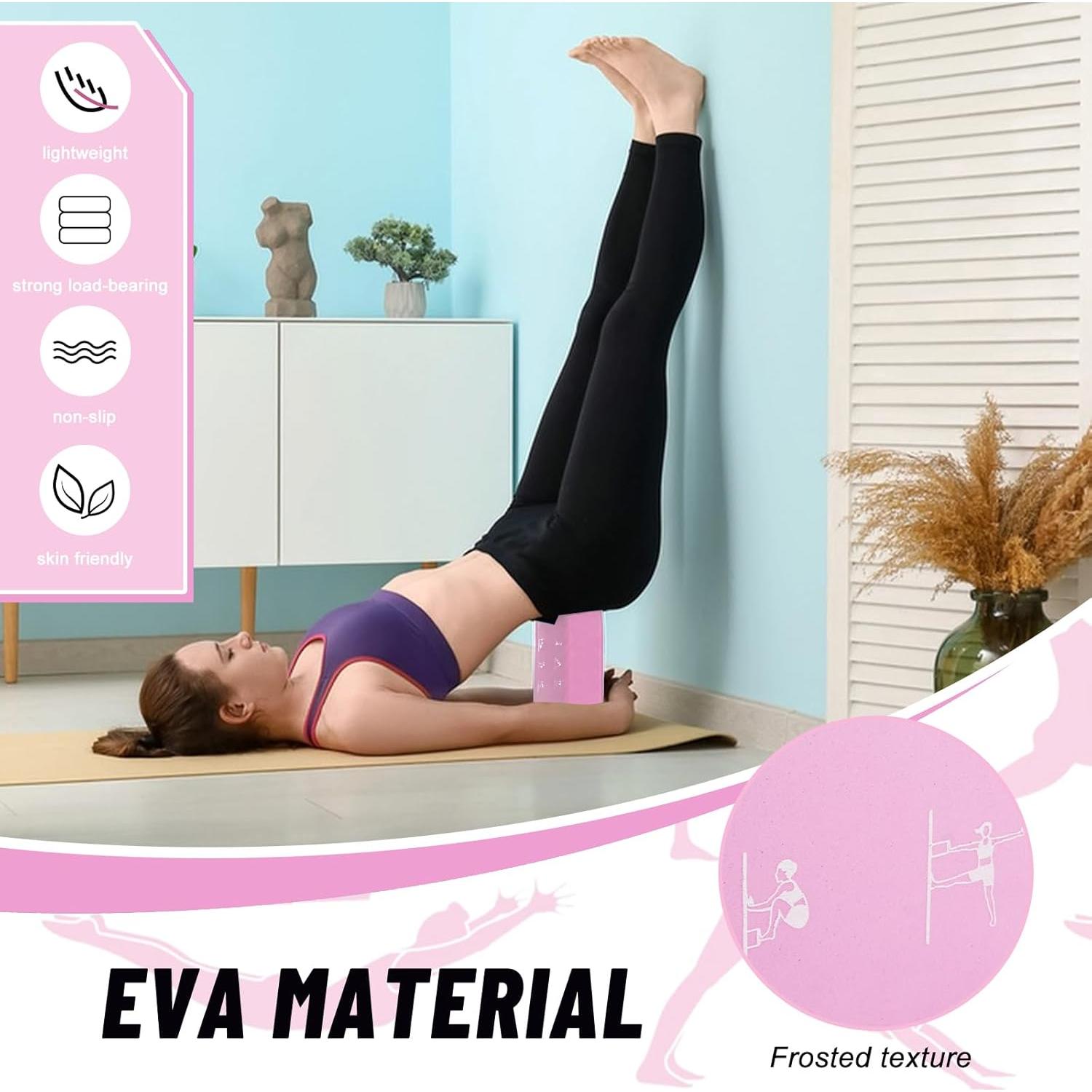 Set de Bloques de Yoga RETON 2 Piezas + 2 Correas Antideslizantes