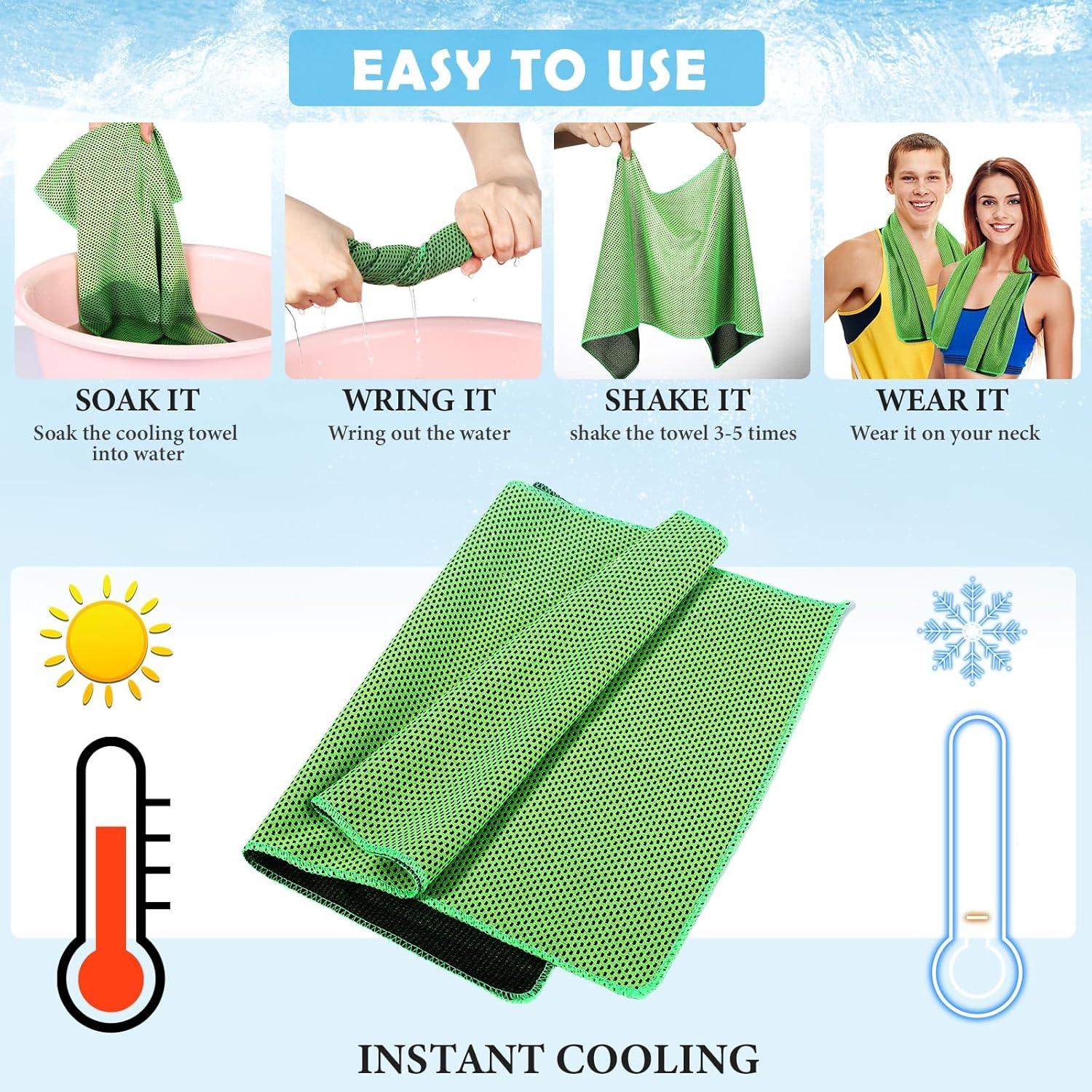 Toalla Enfriadora de Microfibra Hosuly 81 x 30 cm Verde Brillante