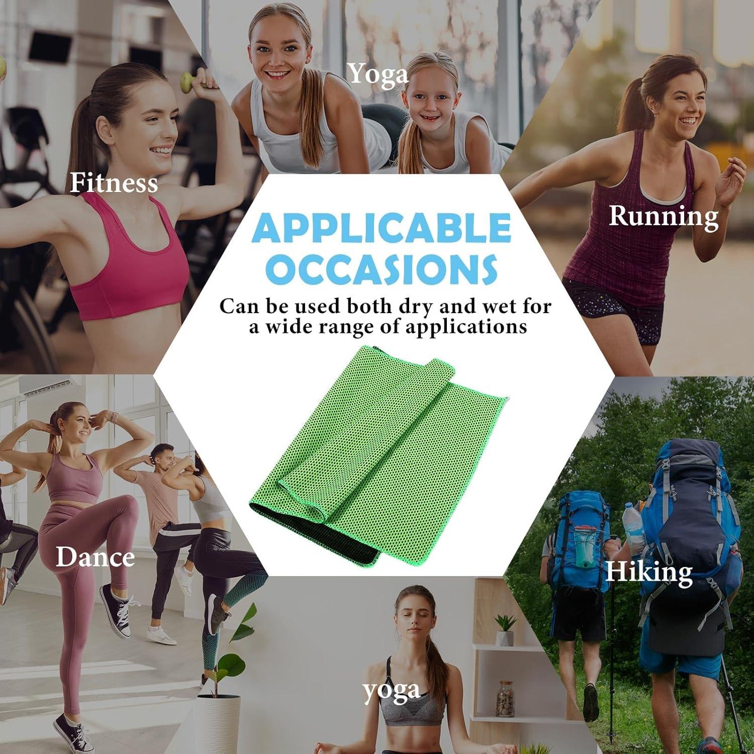 Toalla Enfriadora de Microfibra Hosuly 81 x 30 cm Verde Brillante