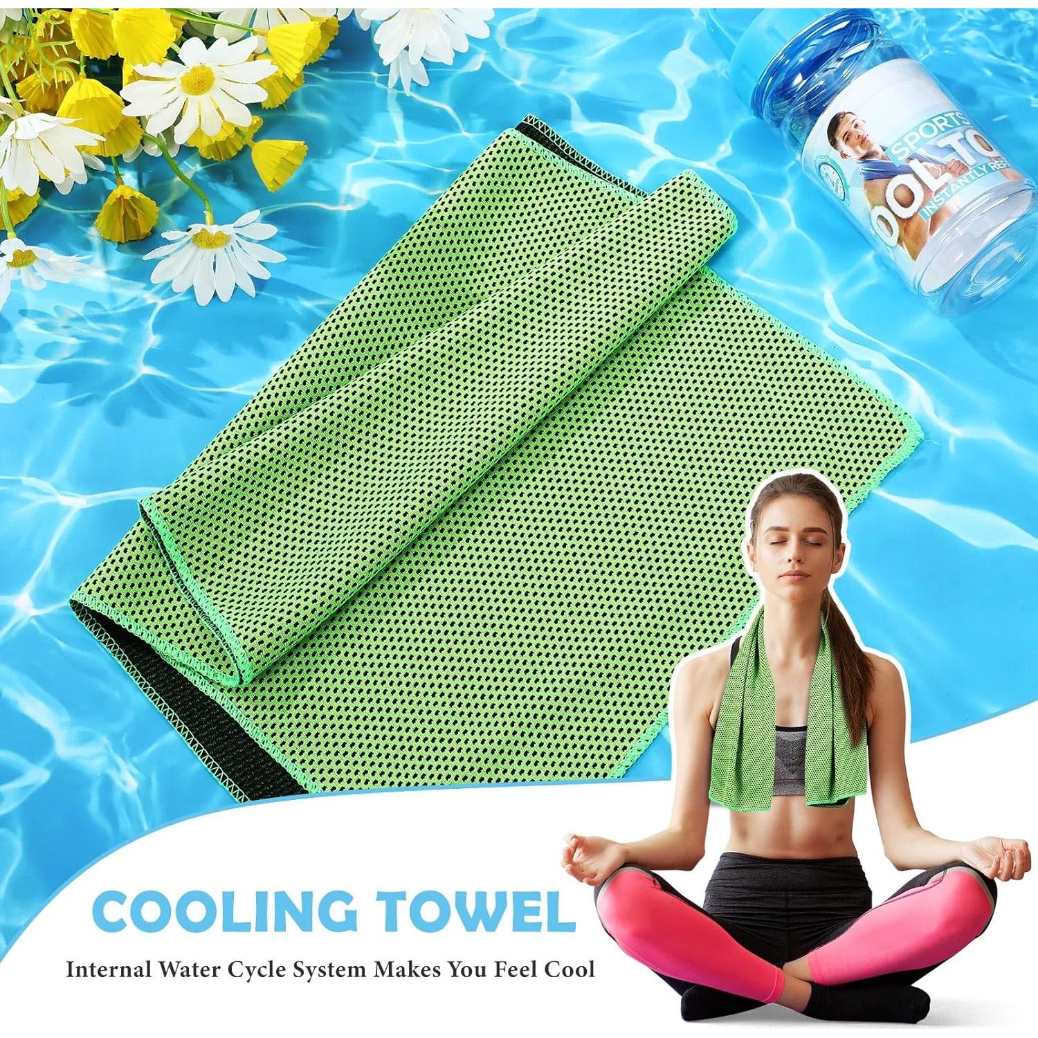 Toalla Enfriadora de Microfibra Hosuly 81 x 30 cm Verde Brillante