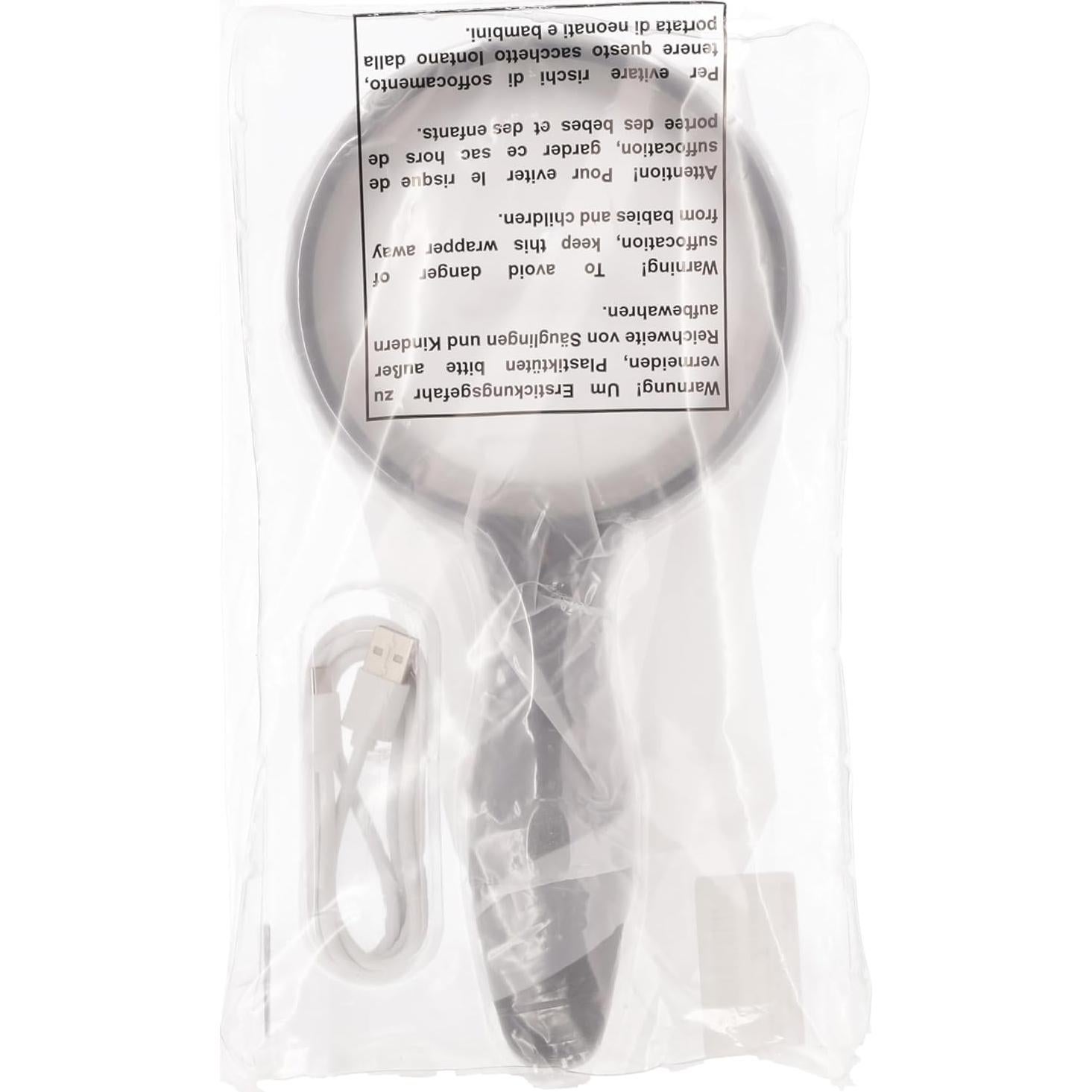 Lupa de Mano Iluminada Ntrjtrss 30X/60X Recargable con 33 LED