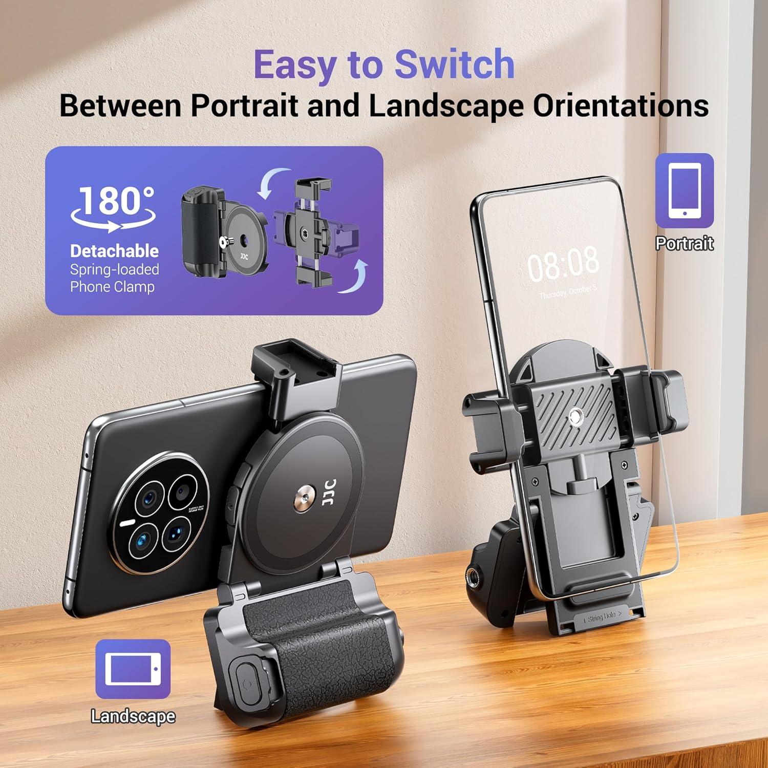 Agarre de Cámara para Teléfono Jinjiacheng con Control Remoto Negro