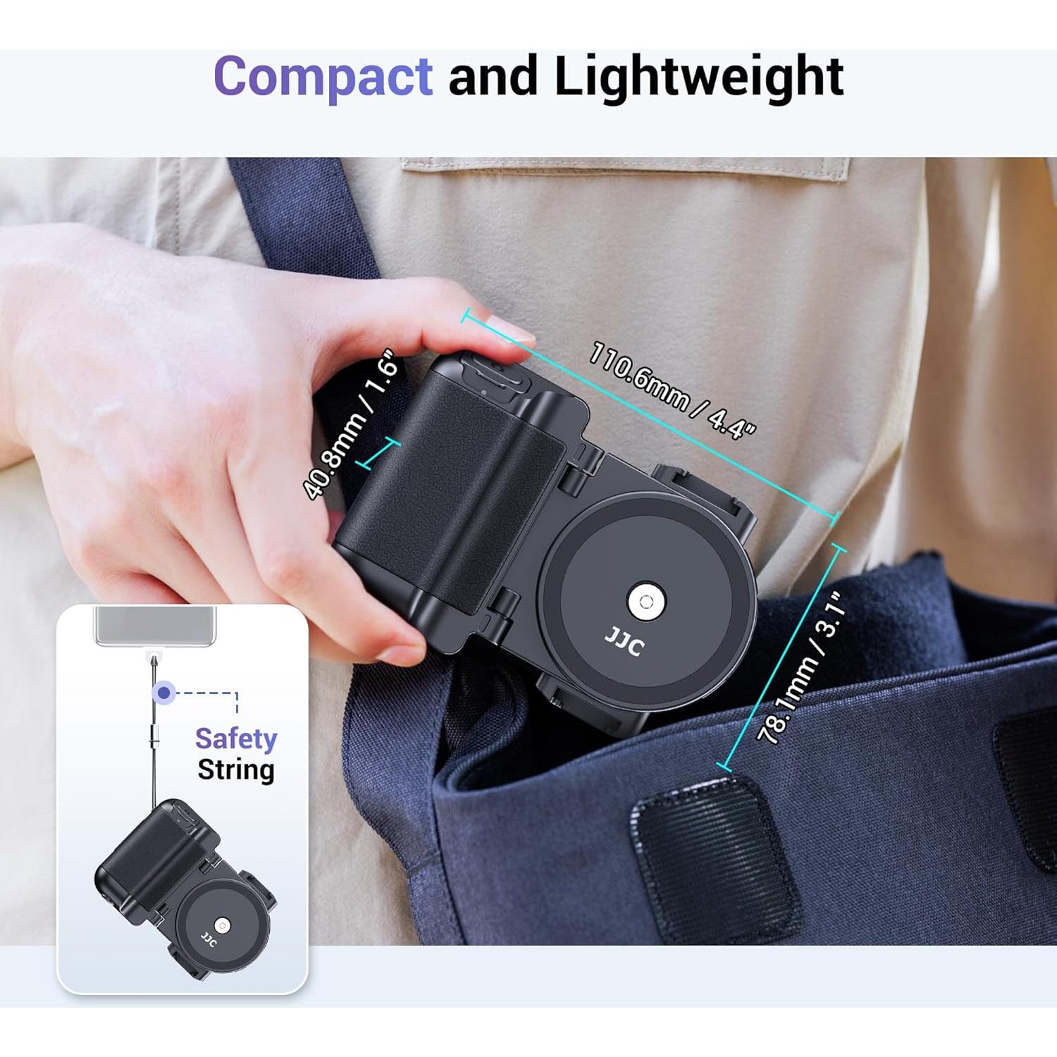 Agarre de Cámara para Teléfono Jinjiacheng con Control Remoto Negro