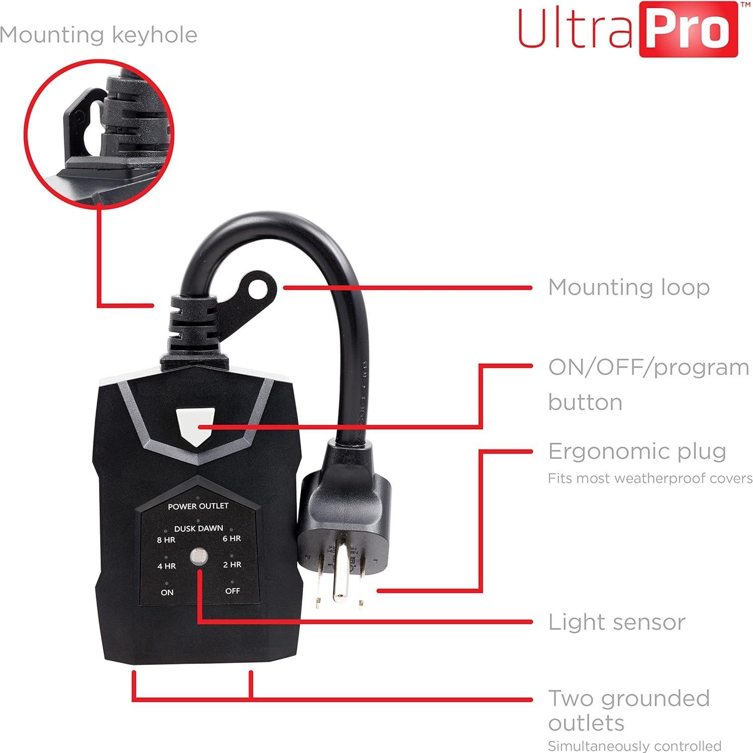 Temporizador Digital Exterior UltraPro Doble Salida 70386