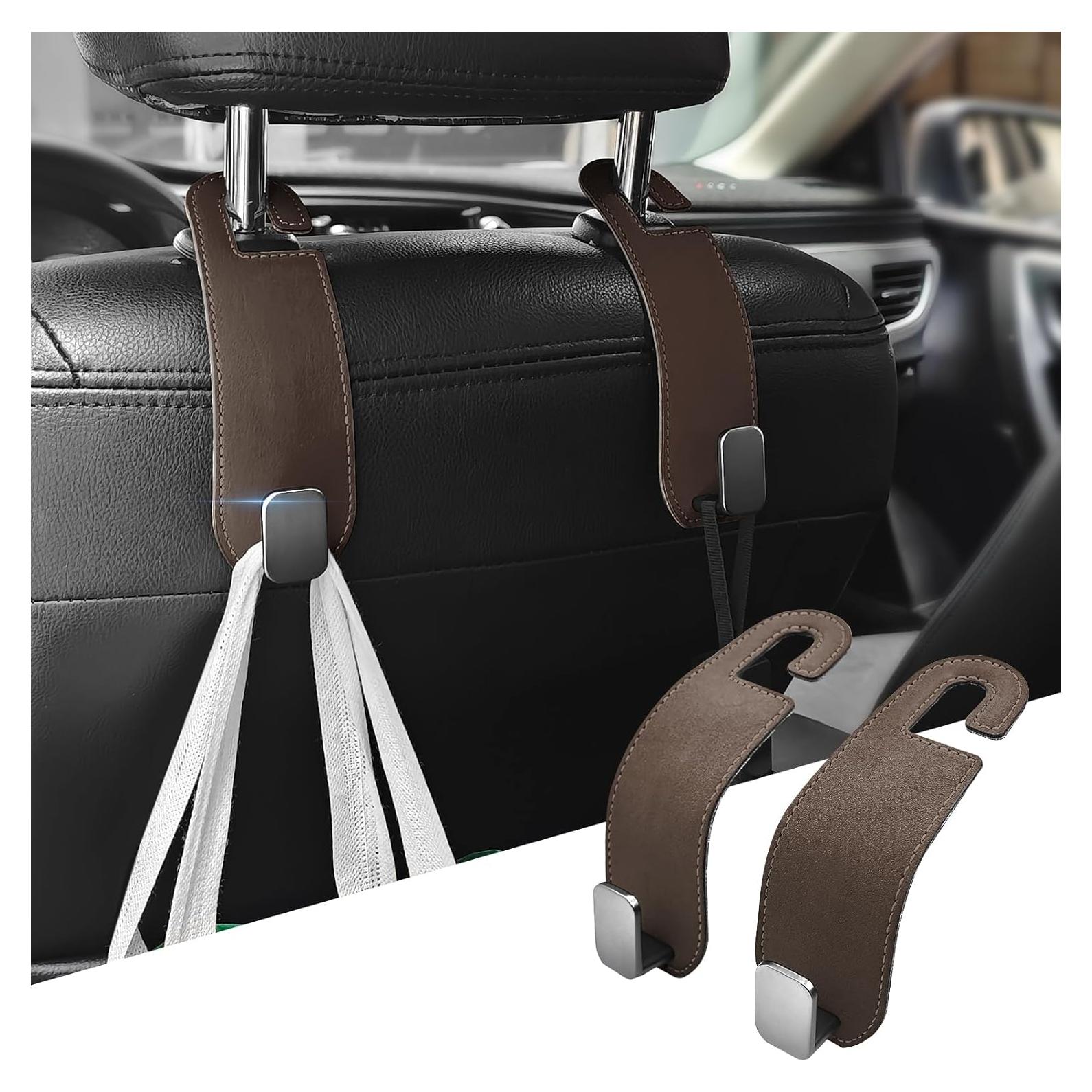 Ganchos para Reposacabezas de Coche GZSH - 2 Pcs Marrón