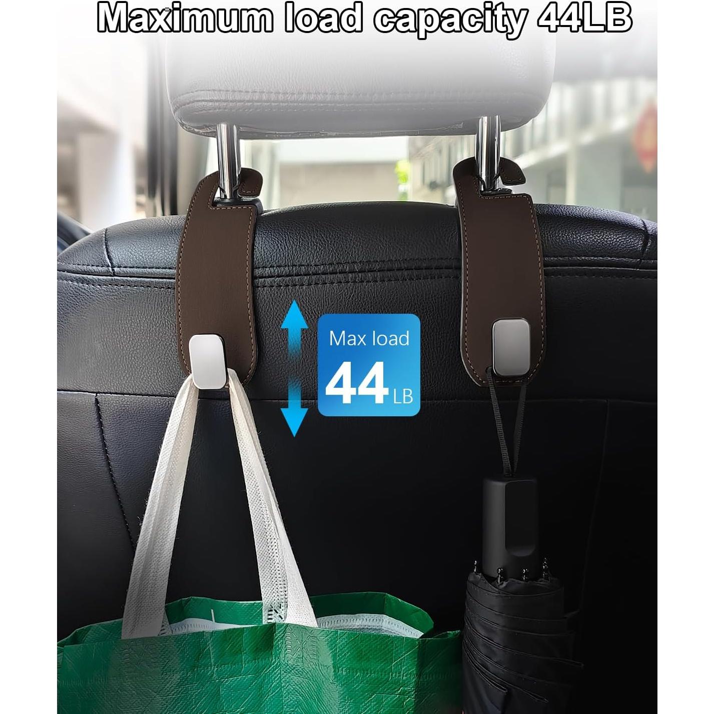 Ganchos para Reposacabezas de Coche GZSH - 2 Pcs Marrón