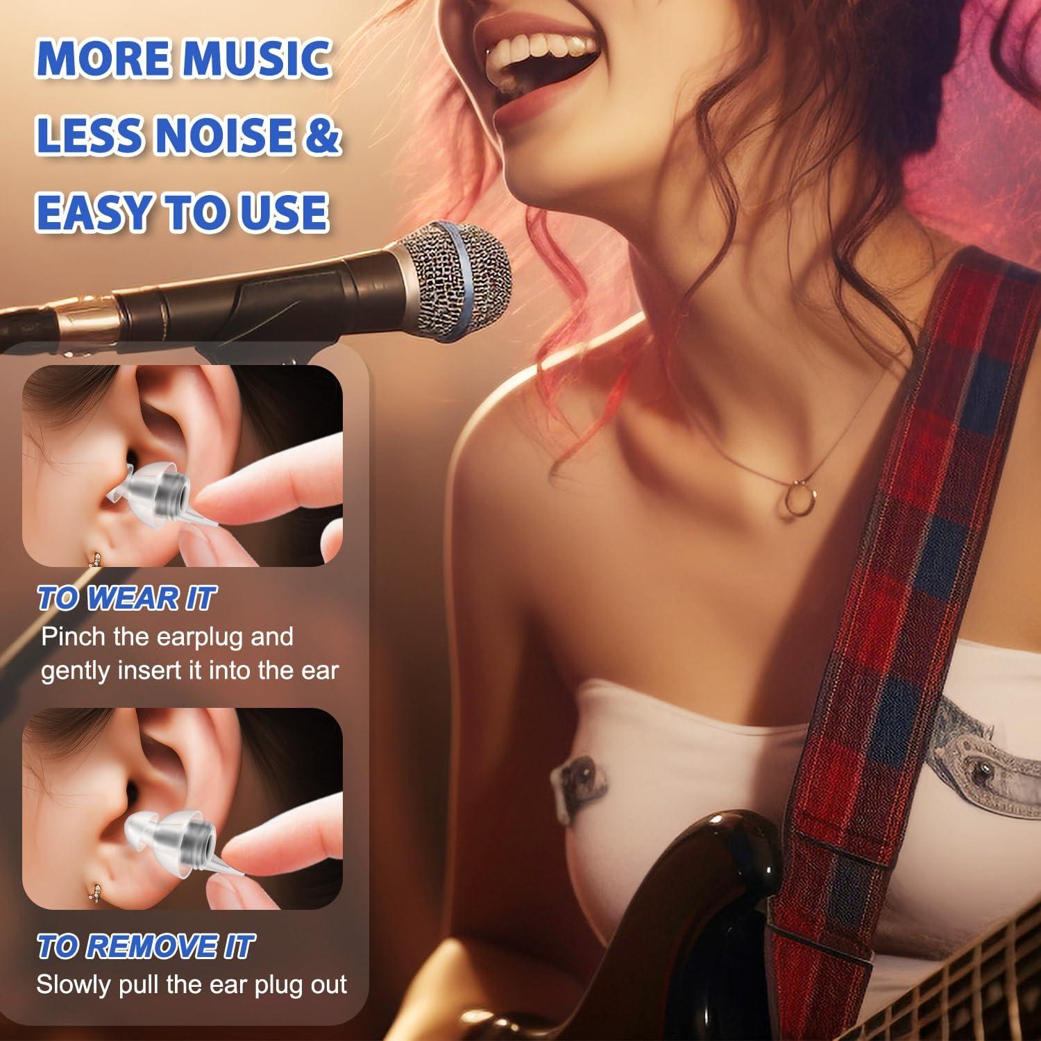 Tapones para oídos Laudexua SA-2-14, 2 pares, reducción 23dB