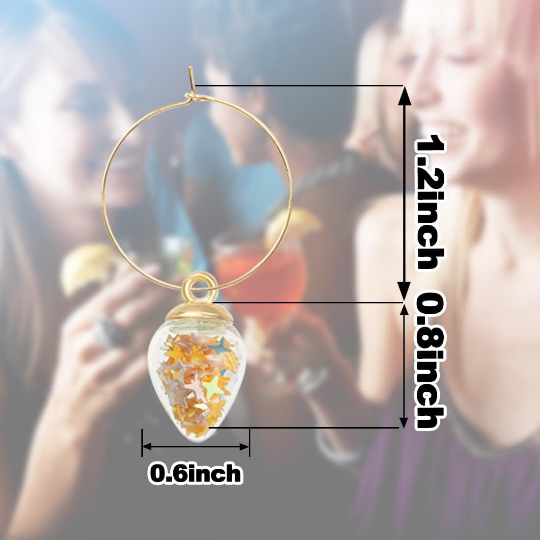 Marcadores de Copas de Vino ELANE 20 Pcs Coloridos