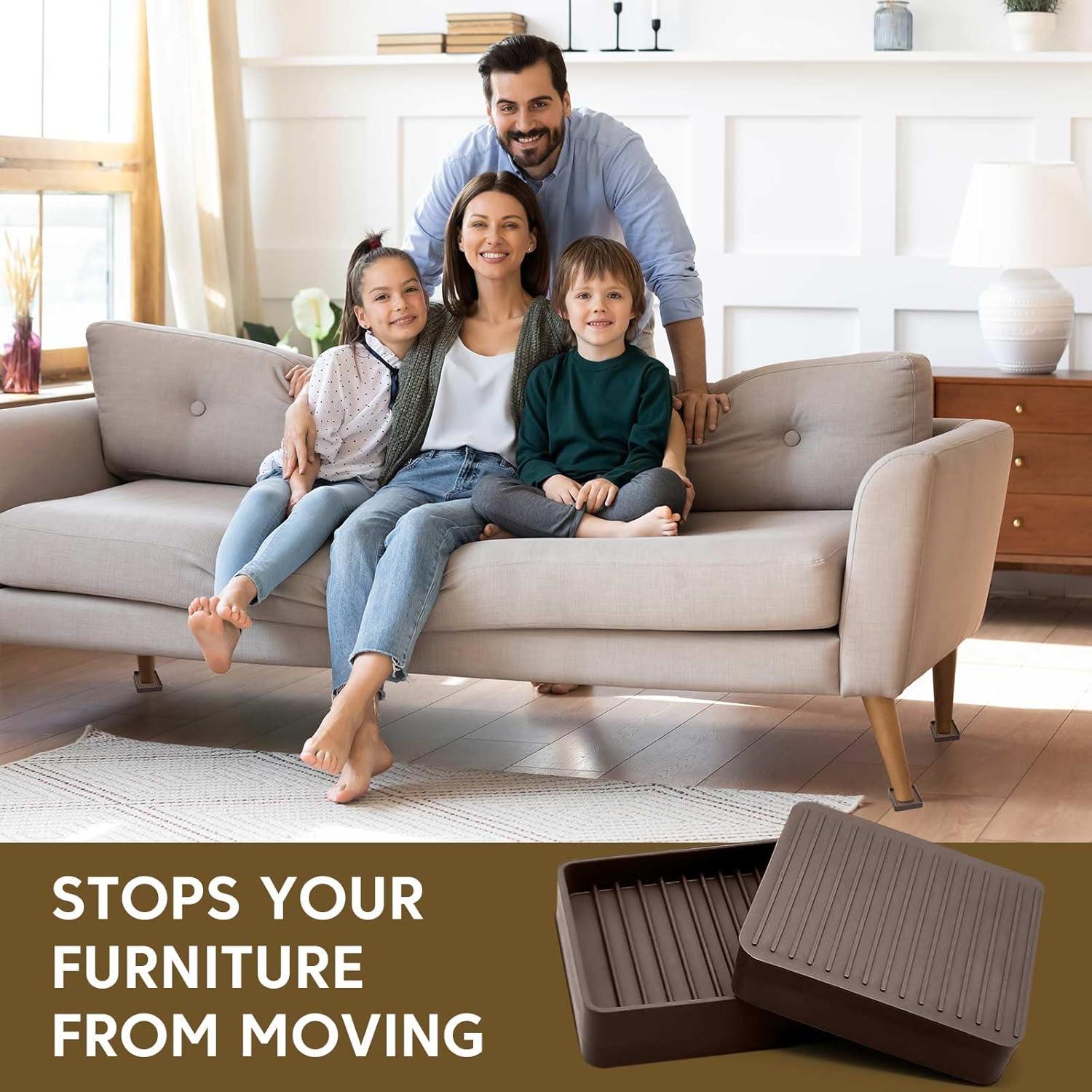 Almohadillas Antideslizantes para Muebles Golesh 7.62x7.62cm - Paquete de 4