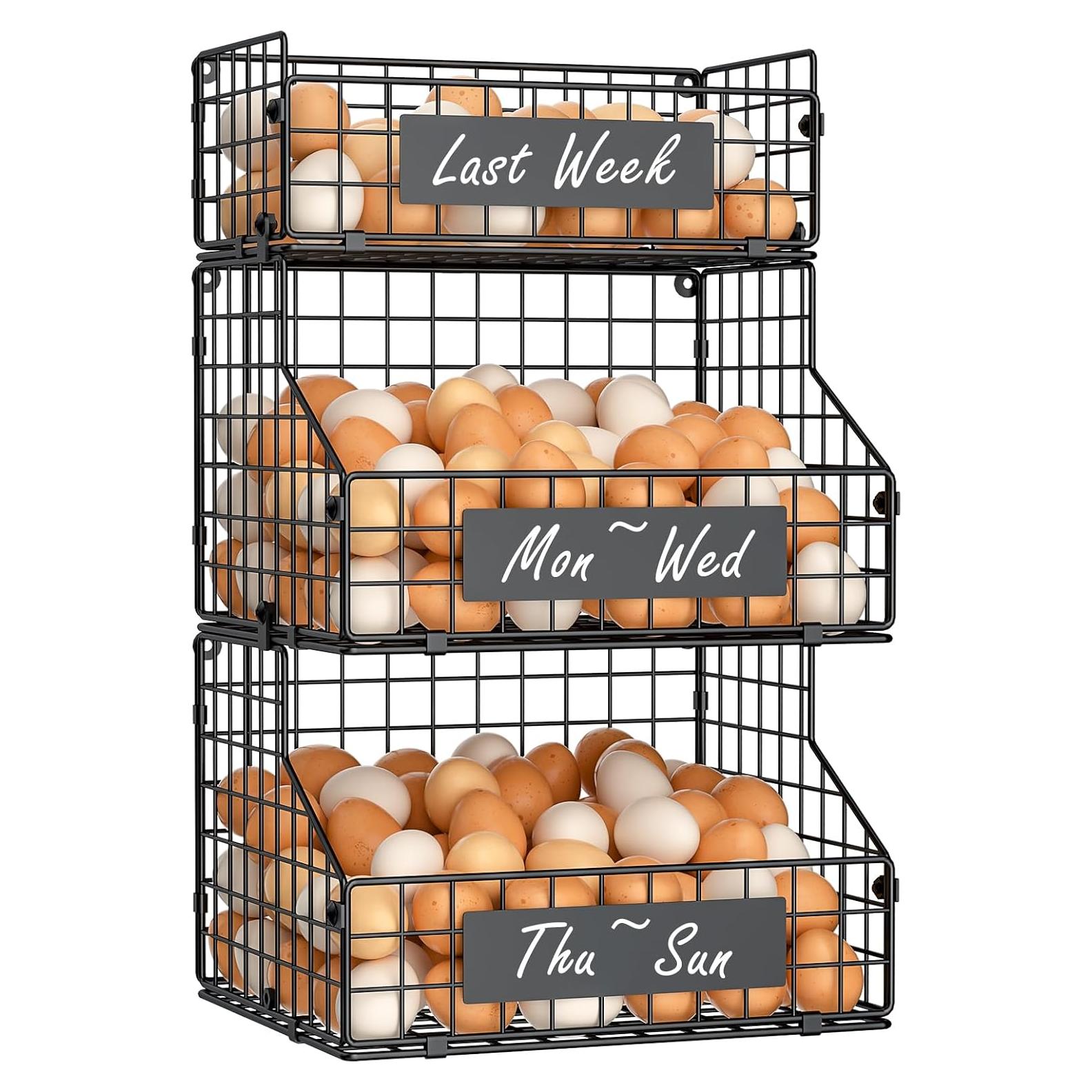 Soporte para Huevos Keomaisyto Mediano 3 Niveles Negro