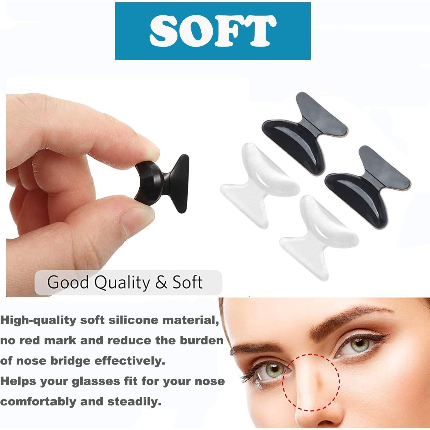 Almohadillas de nariz antideslizantes SAIGO 1.8mm negras - 13 pares