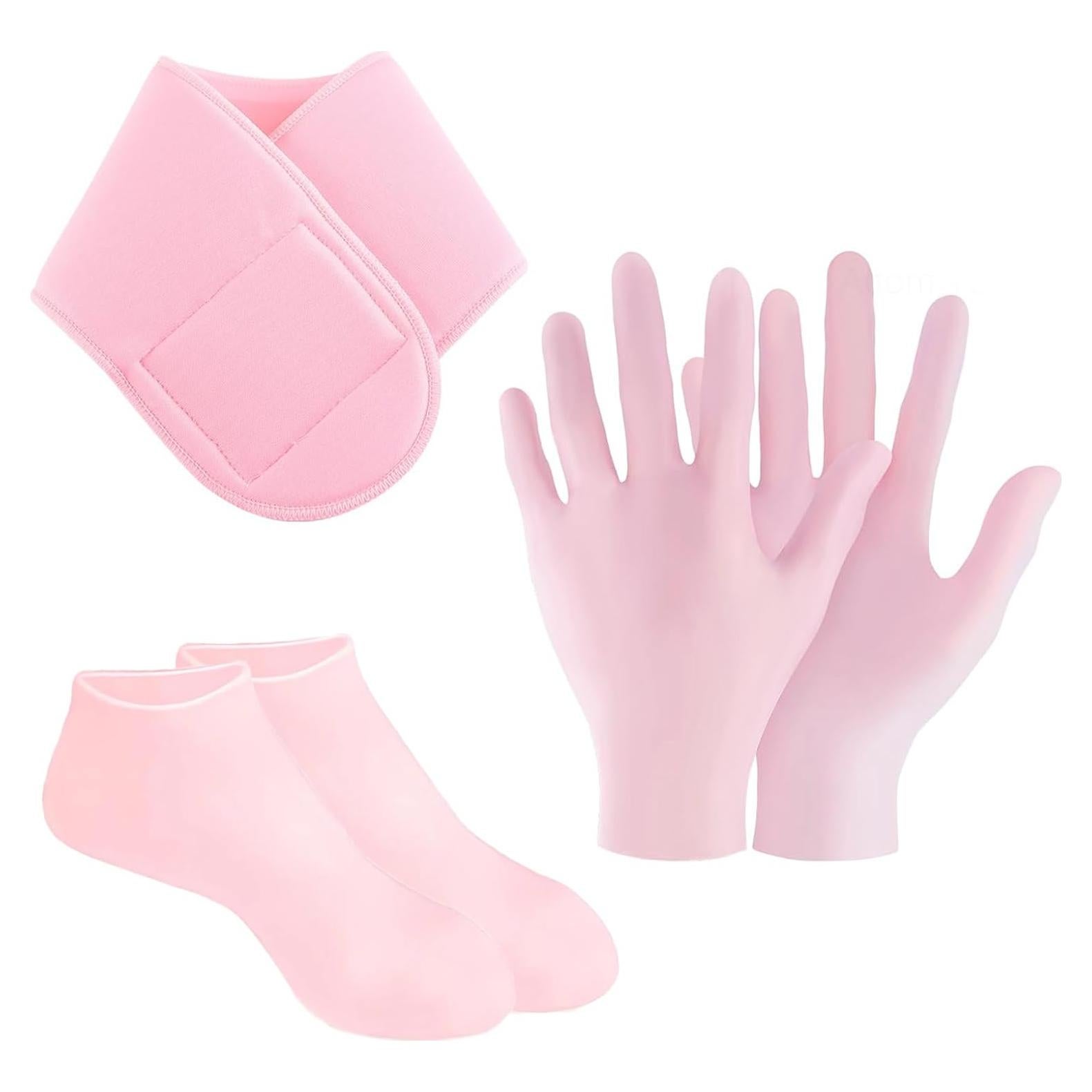 Juego de Guantes y Calcetines Hidratantes de Silicona 3 Piezas