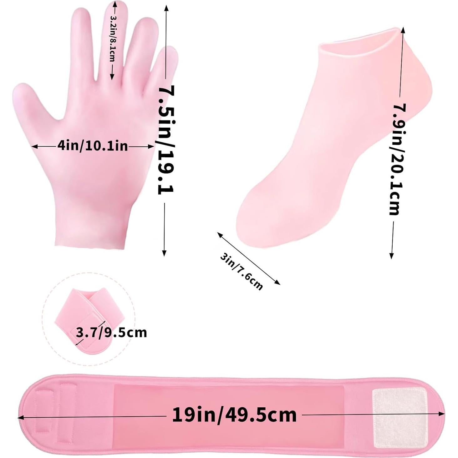 Juego de Guantes y Calcetines Hidratantes de Silicona 3 Piezas